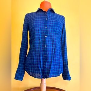 J. Crew “Boy” fit plaid button down